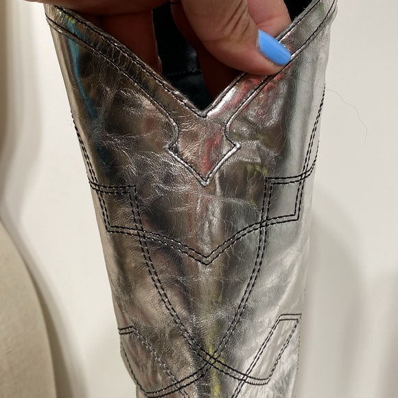 Vince Camuto Nedema Western Knee High Boot in Metallic Silver - Picture 10 of 17